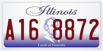 IL license plate A168872