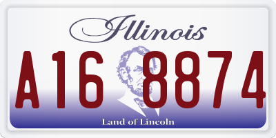 IL license plate A168874