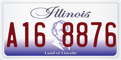 IL license plate A168876