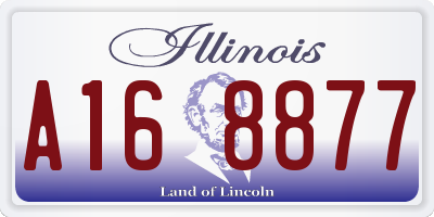 IL license plate A168877