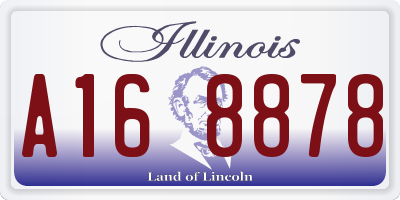 IL license plate A168878