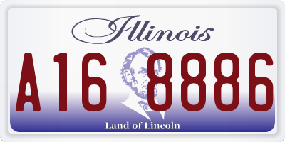IL license plate A168886