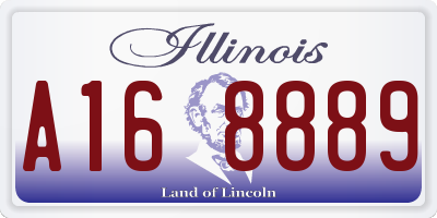 IL license plate A168889