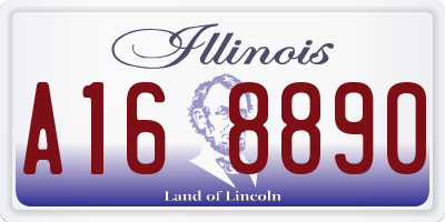 IL license plate A168890