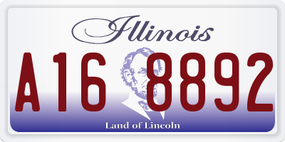 IL license plate A168892