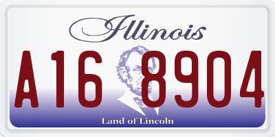 IL license plate A168904