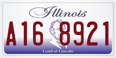 IL license plate A168921