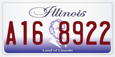 IL license plate A168922