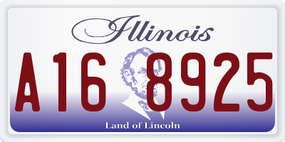IL license plate A168925