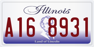 IL license plate A168931