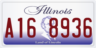 IL license plate A168936