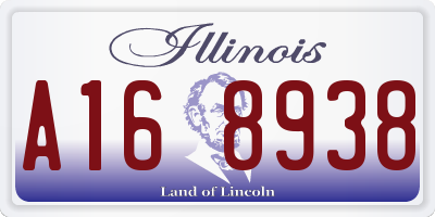 IL license plate A168938