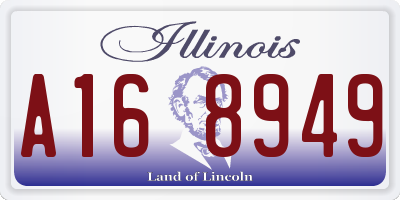 IL license plate A168949