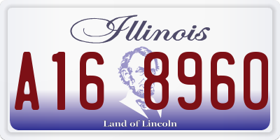 IL license plate A168960
