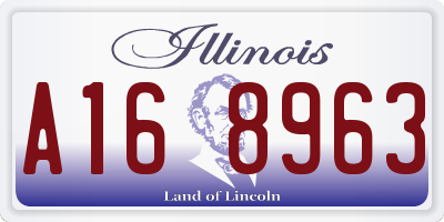 IL license plate A168963