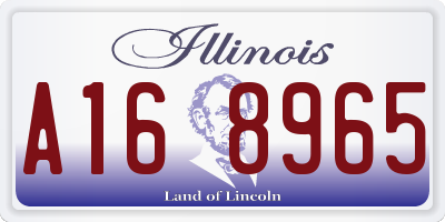 IL license plate A168965