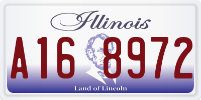 IL license plate A168972