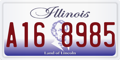 IL license plate A168985