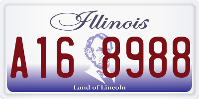 IL license plate A168988
