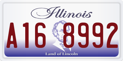 IL license plate A168992