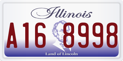 IL license plate A168998