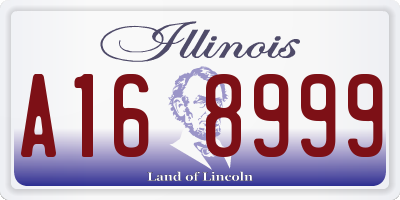 IL license plate A168999