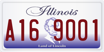 IL license plate A169001