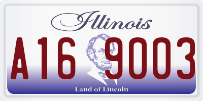 IL license plate A169003