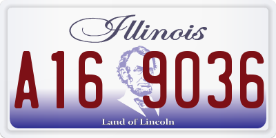 IL license plate A169036