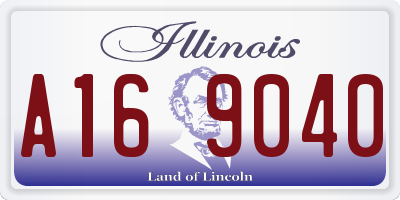 IL license plate A169040