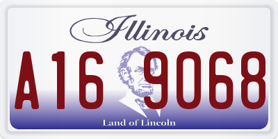 IL license plate A169068