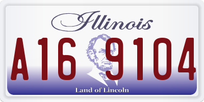 IL license plate A169104