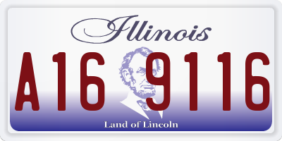 IL license plate A169116