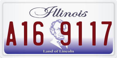 IL license plate A169117