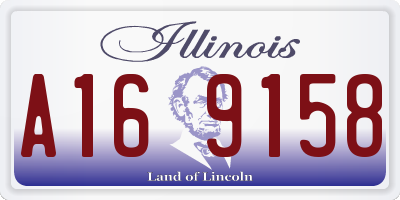 IL license plate A169158