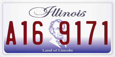 IL license plate A169171