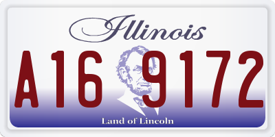 IL license plate A169172