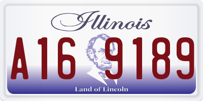IL license plate A169189