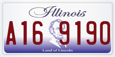 IL license plate A169190
