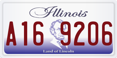 IL license plate A169206