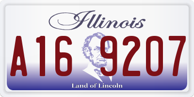 IL license plate A169207