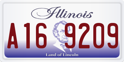 IL license plate A169209