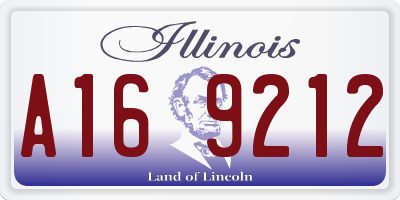 IL license plate A169212