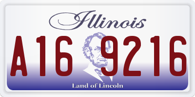 IL license plate A169216