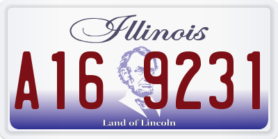 IL license plate A169231