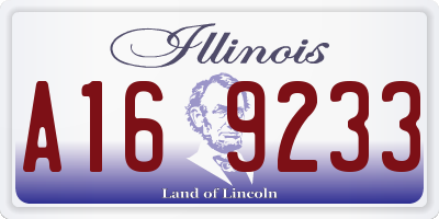 IL license plate A169233