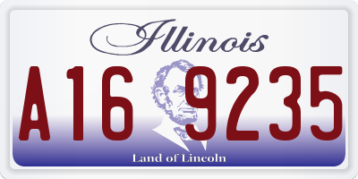 IL license plate A169235