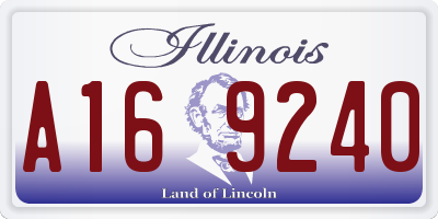 IL license plate A169240