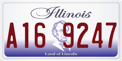 IL license plate A169247