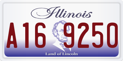 IL license plate A169250
